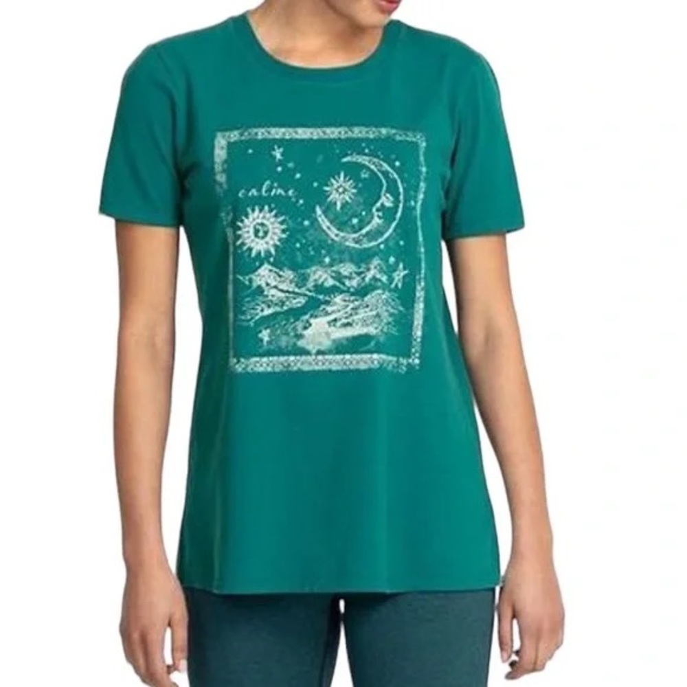 NWOT Calme by Johnny Was Women’s Celestial Graphic Crew Tee Size XS